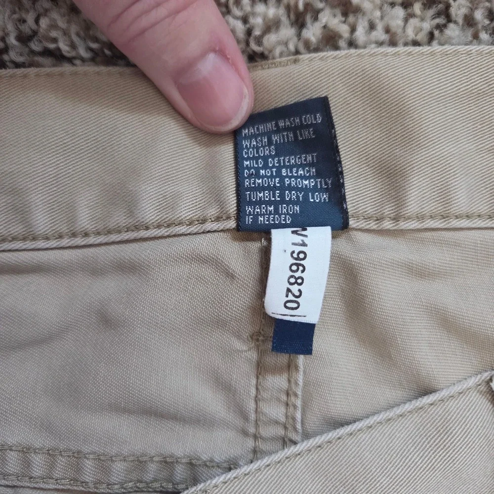 Polo Ralph Lauren Mens Khaki Pants 36x32 Straight Leg Cotton Twill Tan V196820